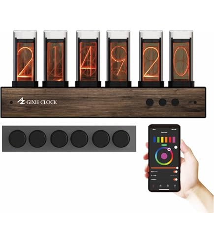 Amazon｜ニキシー管時計ニキシー管風LED 大人が心奪われる 置き時計